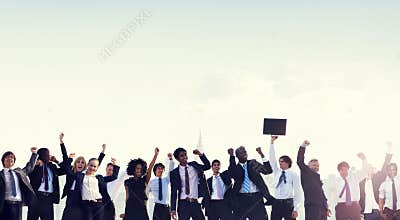 Business People Corporate Celebration Success Concept