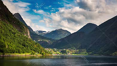 Timelapse Geiranger fjord Norway