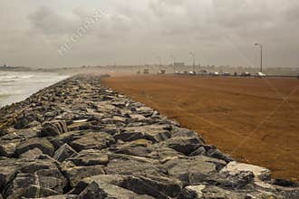 Beach road in Accra, Ghana