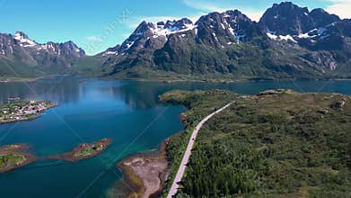 Aerial footage Beautiful Nature Norway
