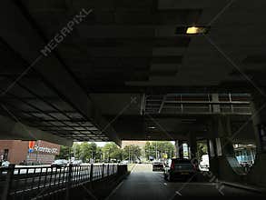 Road Tunnel in Amsterdam Zuid Zuidas Business District
