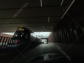 Amsterdam Tram way in Zuidas Business District Amsterdam Zuid Netherlands