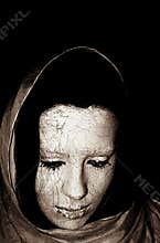 Earth face pray