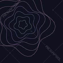 Abstract iridescent confocal geometric art