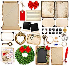 Scrapbook elements for christmas holidays greetings