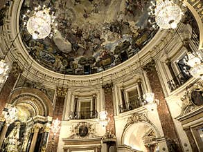 Interior of a church located in the old town of Valencia, Spain