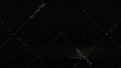 Storm with lightning at night, Time lapse