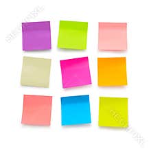 Blank sticky notes