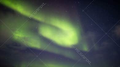 Arctic Northern Lights landscape - Spitsbergen, Svalbard