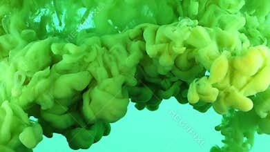 Colorful Paint Ink Drops Splash in Underwater in Water Pool