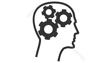 Gears rotate inside human head