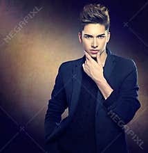 Fashion young model man portrait