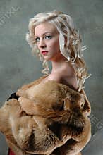 Woman in fur coat