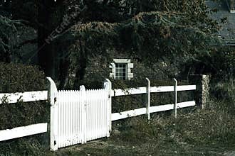 White gate
