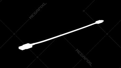 Red USB-C to USB-A cable