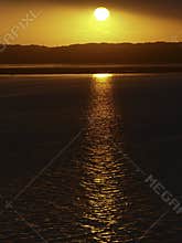 Golden Sunset in Morro Bay, CA