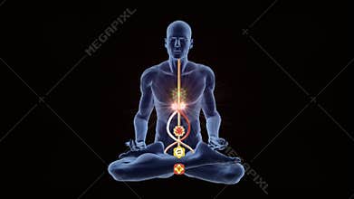 Yoga enlightenment with chackras