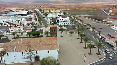 Aerial View of Nuestra Senora de la Oliva Church in Fuerteventura, Canary Islands
