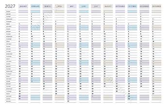 2027 calendar template and compact date rows. Clean annual 2027 planner concept for office organization, schedule