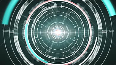 Abstract hi-tech circle element.