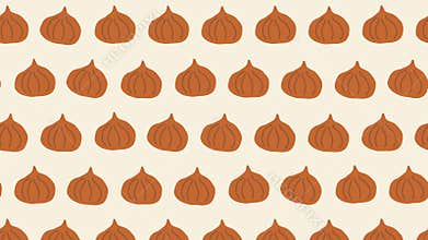 Playful Hand-Drawn Onion Vegetables Seamless Loop Animation. Motion Background.