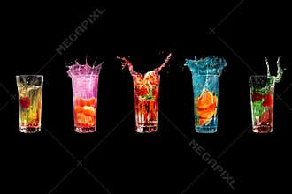 Colorful cocktails