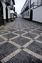 Street view in Ponta Delgada, Azores islands