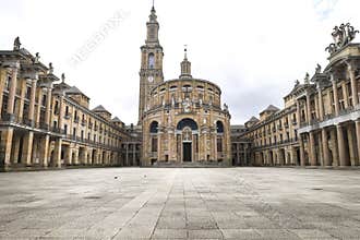 Laboral Ciudad de La Cultura building, antique Technical College orphanage in Gijon, Spain