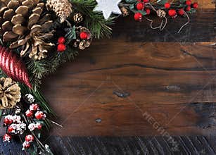 Traditional Happy Holidays and Christmas background