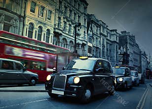 London Street. Taxis