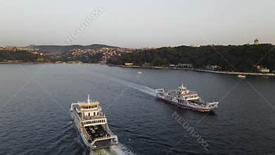 Ferry Boats in Bosphorus Istanbul