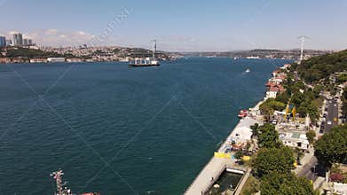 Bosphorus Istanbul Aerial Drone View