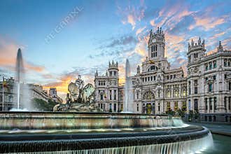Madrid, Spain at Plaza de Cibeles