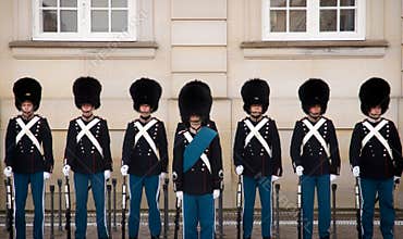 Soldiers in front of Amalienborg Slot, Denmark København