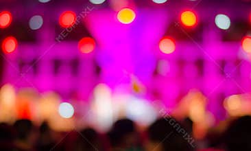 Music concert background bokeh blur