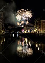 Fireworks at Bilbao festivals