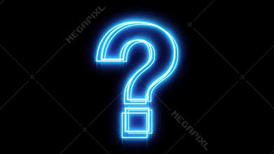 Glowing Blue Question Mark