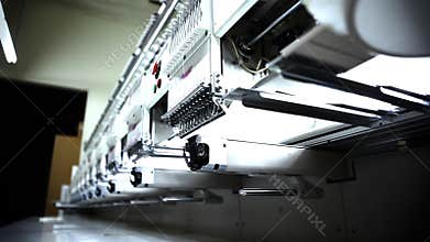 Row of Embroidery Machines