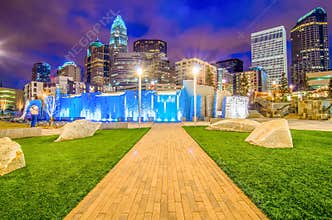 charlotte north carolina city skyline and downtown
