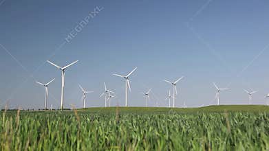 Wind turbines producing alternative energy