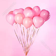 Pink party balloons