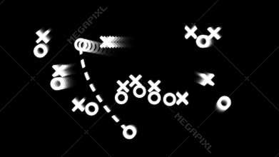 Black and White Animated Football Playbook
