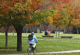 Biking Across Campus