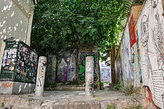 Urban Decay in Anafirotika Neighborhood in Athens, Greece