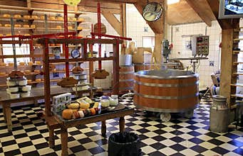Cheese manufacture in Netherlands.