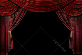 Old fashioned, elegant theater stage drapes