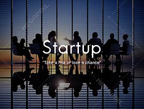 Startup New Business Launch Aspirations Strategy Concept