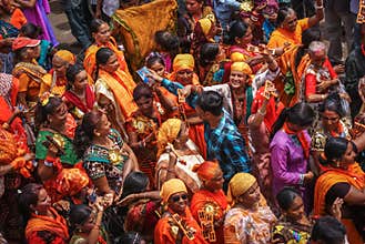 Devotees of Hindu Religious Parade
