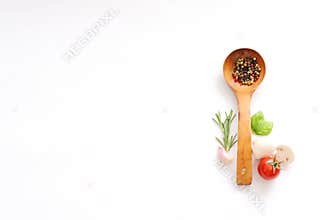 Healthy food background with various vegetables ingredients, Clean image concept for designers, chefs and cook books