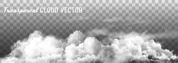 Clouds vector on transparent background.